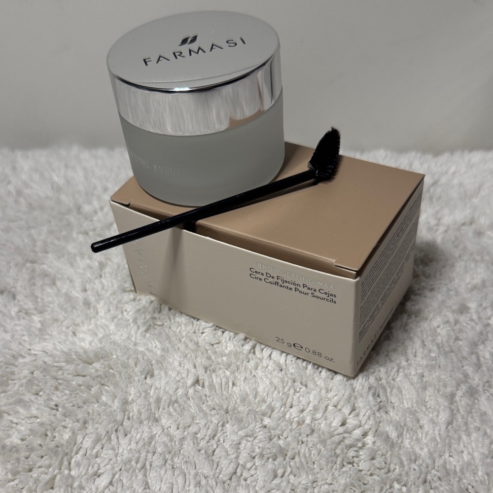 Farmasi Silver and Cream Brow Cream with Black Brush